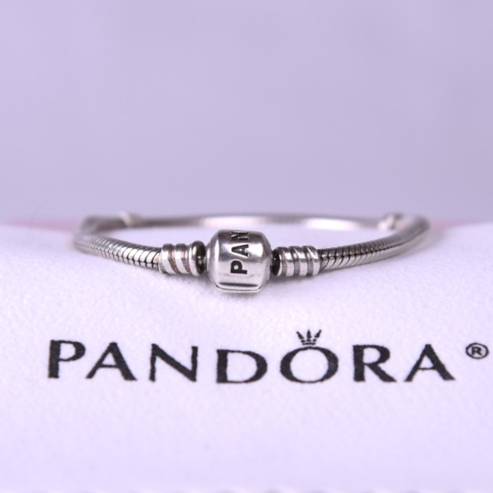 Pandora Silver Snake Charm Bracelet 7.1"